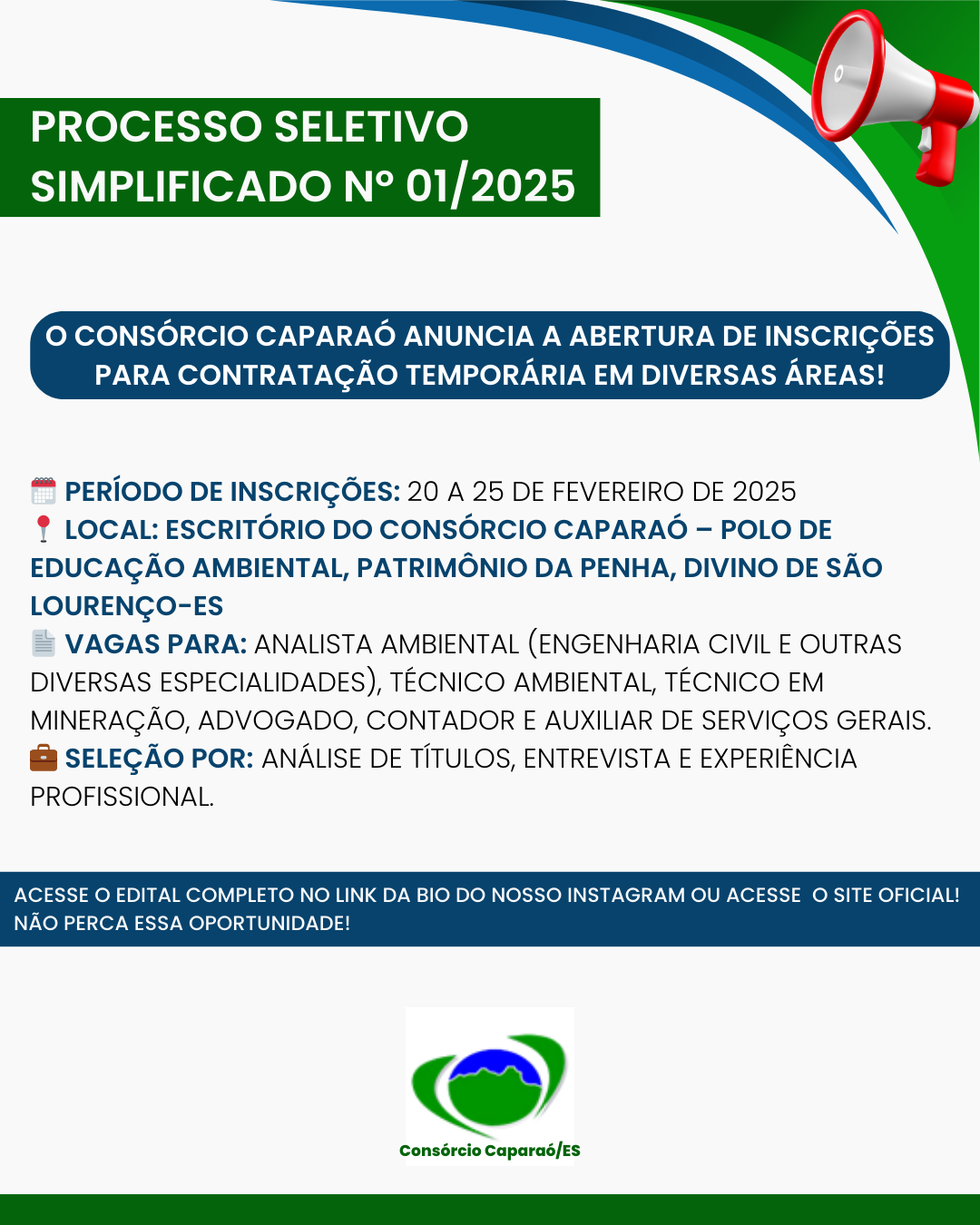 PROCESSO SELETIVO 01/2025